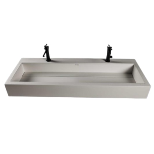 Lavatório Suspenso Duramatt Com Textura Friso Tibet 120 Branco Fosco Acetinado Sabbia - Imagem principal - 68074651-49f3-4c73-bca4-32d3915dec86