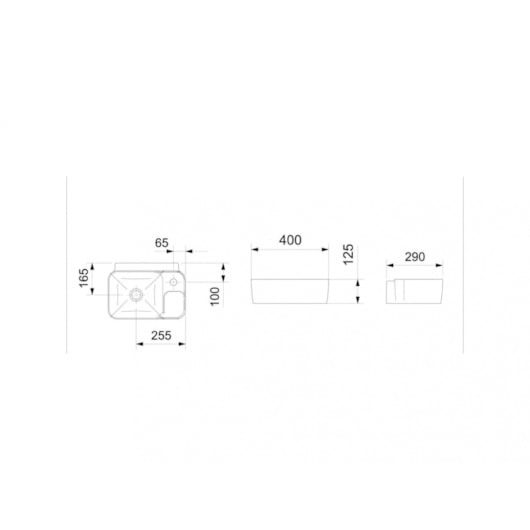 Lavatório Suspenso Eco 40x30cm Branco Celite - Imagem principal - 2150aa18-3e9a-4582-82b2-6bb3dc662c1d