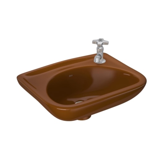 Lavatório Suspenso Izy Caramelo Deca 39,5x29,5cm - Imagem principal - c6bbd8ec-9990-40c7-93c2-ba8e0d536660