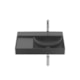 Lavatório Suspenso Ona Lado Esquerdo Preto Matte Roca 80x46cm - 3ee4f340-595a-474b-a9c5-696db4cd665b