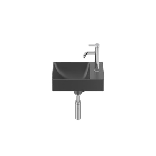 Lavatório Suspenso Ona Preto Matte Roca 45x26cm - Imagem principal - fde08253-62b8-4f15-add2-157be01a1132