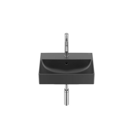 Lavatório Suspenso Ona Preto Matte Roca 55x36cm - Imagem principal - 747830ea-cadd-4cea-af4d-c313f46f2dc1