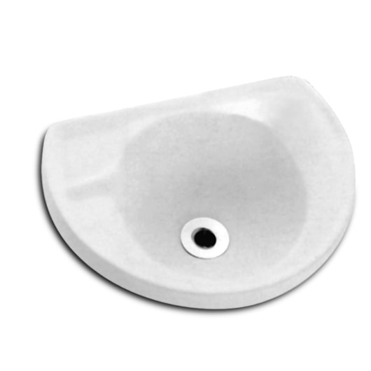 Lavatório Suspenso P 385x285 Furo Apontado Sem Ladrao Branco Celite - Imagem principal - 5cc163a6-a1ea-434e-a3e2-484d9c49fedc