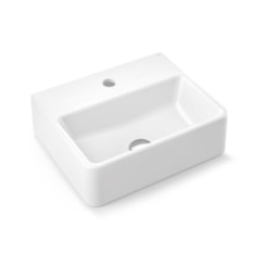 Lavatório Suspenso Retangular Luxo Branco Docol 40x33x12cm