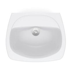 Lavatório Thema Para Coluna Cinza Plata Incepa 52x42cm