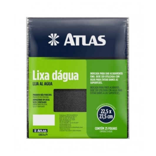 Lixa Em Folha Dágua Grão 240 Atlas - Imagem principal - 6a2ebbbd-733a-48f0-884c-d46464f82532