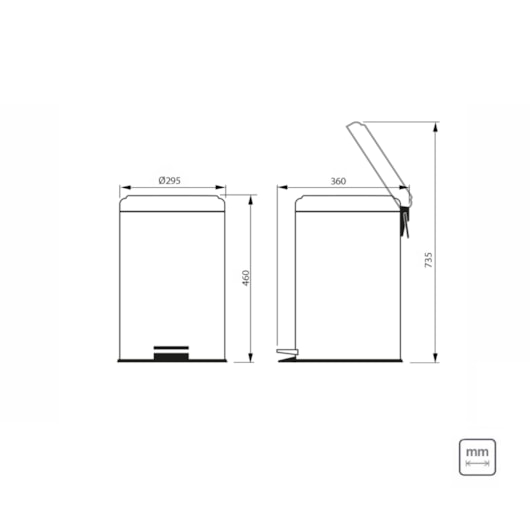 Lixeira Aco Inox Com Pedal 20 Litros - Tramontina - Imagem principal - a6e35317-6c2f-441d-bc85-e9567443f746