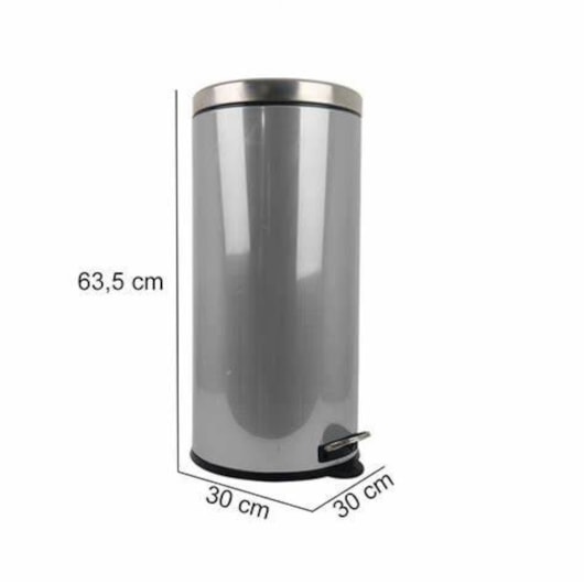 Lixeira Com Pedal e Balde Inox Brinox 30 Litros  - Imagem principal - 8fd5c353-7f61-4e40-bdba-9aa748adb78d