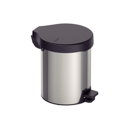 Lixeira com Pedal New em aço inox com acabamento polido 5 L Tramontina - Imagem principal - 18732162-1dd0-4599-b043-8e75f472bcfd