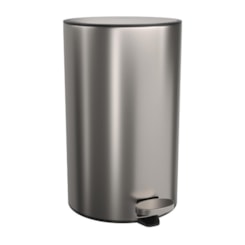 Lixeira Com Pedal Redonda Inox Deca 12l