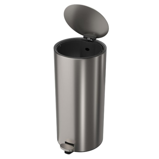 Lixeira Com Pedal Redonda Inox Deca 30l - Imagem principal - 3f8a35cf-7dd3-4a24-953b-021b2f9c9b33