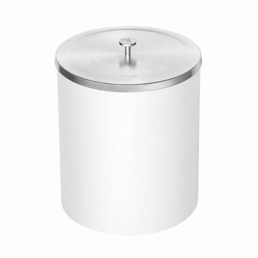 Lixeira com Tampa em Aço Polipropileno Branco Tramontina 5L - Imagem principal - 0604cba5-6880-4626-8ca7-2af3a5f51f67