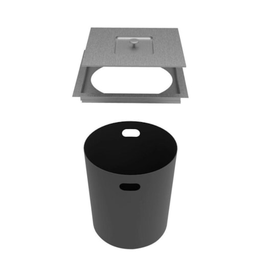 Lixeira  De Embutir Com Tampa Inox Debacco 5L - Imagem principal - 51fb88a3-276b-44f0-a3c0-0bb9eb64a9b0