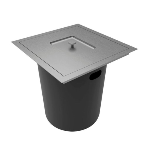Lixeira  De Embutir Com Tampa Inox Debacco 5L - Imagem principal - d27ccb3d-1089-49b1-94e2-d9e346dd0216