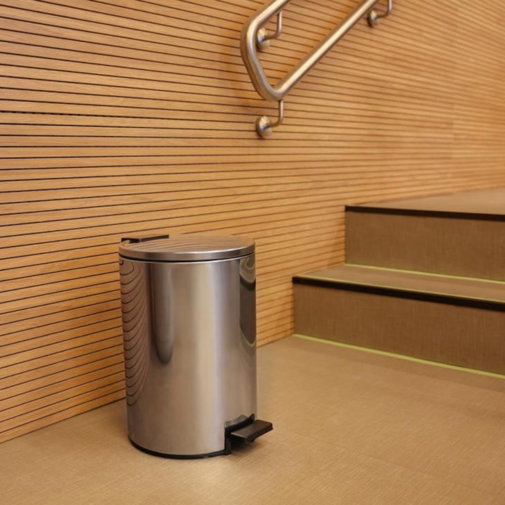 Lixeira Em Aço Inox Com Pedal Balde Interno Loop Polido Tramontina 12L