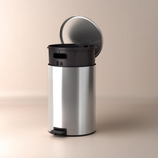 Lixeira Em Aço Inox Com Pedal Balde Interno Loop Polido Tramontina 20L - Imagem principal - 111896c2-c032-4f4d-bd0f-77184a2abcd5