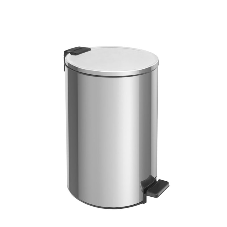 Lixeira Em Aço Inox Com Pedal Balde Interno Loop Polido Tramontina 20L