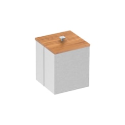 Lixeira Em Aço Inox Com Tampa De Bambu Luz Acetinado Tramontina 4,5L