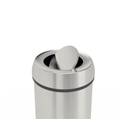 Lixeira Friuli em Aço Inox com Acabamento Escovado e Tampa Basculante Tramontina 65L