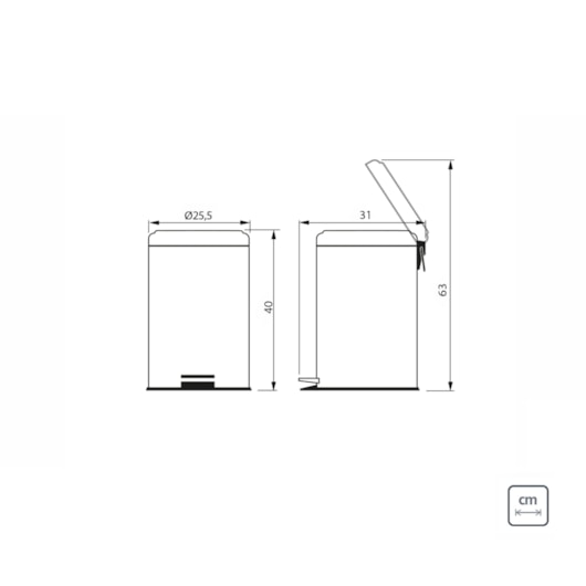 Lixeira Inox com Pedal Brasil com Acabamento Polido e Balde Interno Removível 12L Tramontina - Imagem principal - 1fc980b2-5b77-4006-9279-ccb9a5384bd5