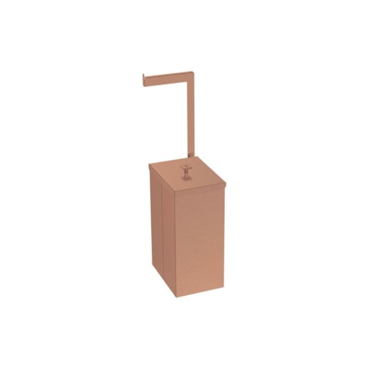 Lixeira Inox com Suporte para Papel Higiênico Luz Slim Tramontina 5,5L - Imagem principal - 9d5f97d2-c7c6-4476-b474-26c3f4df8976