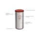 Lixeira Inox Piemonte com Acabamento Scotch Brite e Tampa Basculante Marrom em Polipropileno 40 L Tramontina - cfaf9f28-fad4-40e9-b019-dc5d01995d43