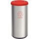 Lixeira Inox Piemonte com Acabamento Scotch Brite e Tampa Basculante Vermelha em Polipropileno 40 L Tramontina - 1e0bc1df-228f-447b-91c6-50aa03d3eea1
