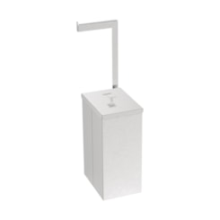 Lixeira Inox Slim 5.5 Litros E Suporte Para Papel Tramontina