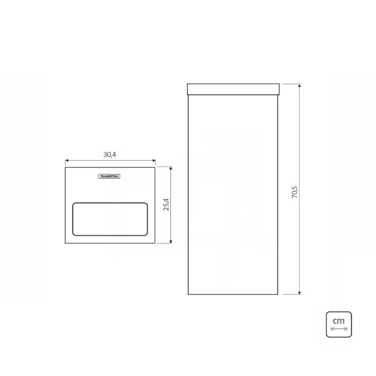 Lixeira Inox Tramontina Square com Acabamento Scotch Brite 50 L - Imagem principal - 75f2f131-86dd-4dae-beb3-f280bcc04a93