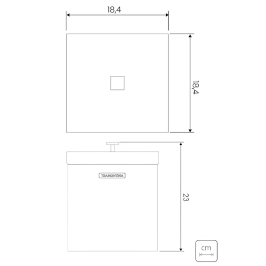 Lixeira Luz em Inox com Acabamento Scotch Brite e Revestimento Rose Gold a Base de Verniz 4,5L Tramontina - Imagem principal - 27961ee3-54ad-4b41-a1bb-373f17f84696