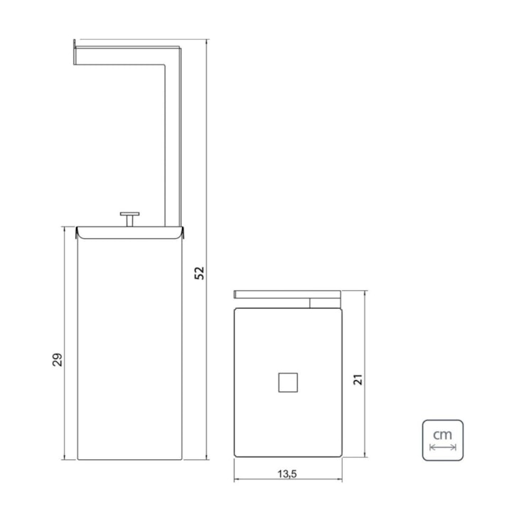 Lixeira Luz Slim em Aço Inox com Acabamento Scotch Brite e Revestimento Black Matte com Suporte para Papel Higiênico 5,5 L Tramontina