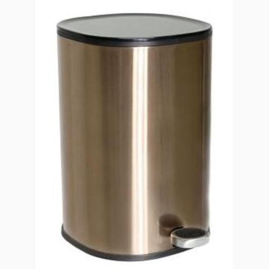 Lixeira Multiuso Redonda Com Pedal Champagne 5 Litros Ghelplus - Imagem principal - 643f8053-cec8-4068-a393-9332f798ef59