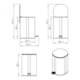 Lixeira Multiuso Redonda Com Pedal Preta 5 Litros Ghelplus - c38e5320-6acd-4acf-9bc7-74c5f860a52a