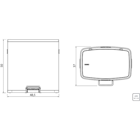 Lixeira Octos em Aço Inox com 02 Baldes Removíveis e Pedal Tramontina 15L + 15L - Imagem principal - 4ea5cb95-a80d-4b14-be2c-201e00c2bcbb