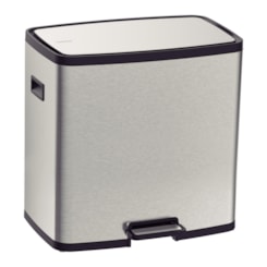 Lixeira Octos em Aço Inox com 02 Baldes Removíveis e Pedal Tramontina 15L + 15L