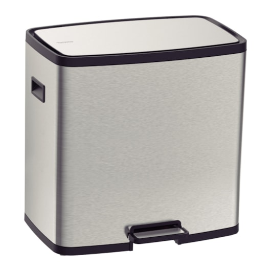 Lixeira Octos em Aço Inox com 02 Baldes Removíveis e Pedal Tramontina 15L + 15L - Imagem principal - dc047261-d786-40fc-9f90-e6145c27789c
