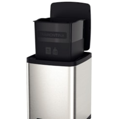 Lixeira Octos em Aço Inox com Balde Removível e Pedal 10 L Tramontina