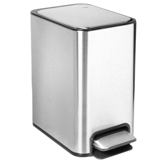 Lixeira Piso DocolFlat Em Aço Inoxidável Docol 7L - Imagem principal - 2931ab60-9b50-4f9a-be8b-42f378ce998f