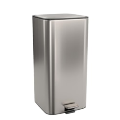 Lixeira Quadrada Com Pedal Inox Deca 28l