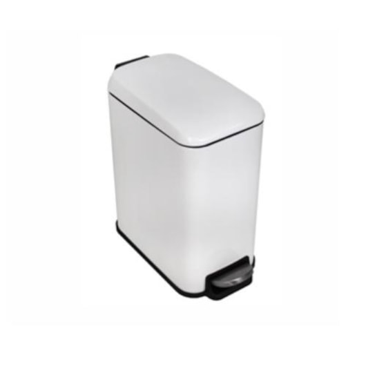 Lixeira Retangular Com Pedal Branco 5 Litros Ghelplus - Imagem principal - e064ede3-505d-457f-b662-64a7a7835134