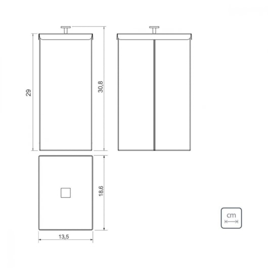 Lixeira Slim Gold Matte  5,5L Tramontina - Imagem principal - 1fe19416-de60-4b4b-8c97-1656eb8dc1d7