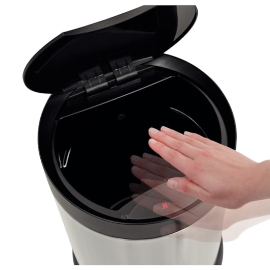 Lixeira Smart Automática com Sensor em Aço Inox com Acabamento Scotch Brite 12 L Tramontina - Imagem principal - 27f1873c-b581-4529-9035-874ef202ca3d