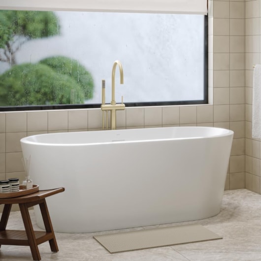 Loes Banheira De Piso Oval Branco Fosco Deca 170cm - Imagem principal - 1a2d6913-66f3-46ab-9f5b-6d6c2b6cd2a2