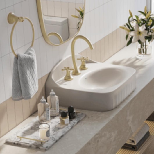 Loes Cuba De Apoio Suspensa Reta Com Mesa Perola Branco Deca - Imagem principal - a1164b81-8b4e-4e5b-9715-d3c30ae23fbb