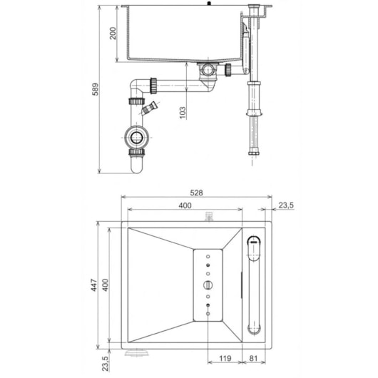 Loes Cuba De Cozinha Inox Supra Com Válvula Deca 52,8X44cm - Imagem principal - adfc130b-bb28-4c7b-9a4d-047094b907c4