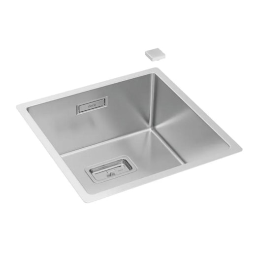Loes Cuba De Cozinha Inox  Wish Com Válvula Deca 44x44x20cm - Imagem principal - fe966d49-d581-4c60-85d0-508c44929565