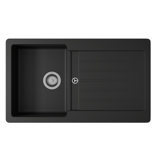 Loes Cuba De Cozinha Quartzo Com Válvula Black Deca 86x50x20,7cm - Imagem principal - f308ad58-0830-43fe-aa3b-6fda6248112f