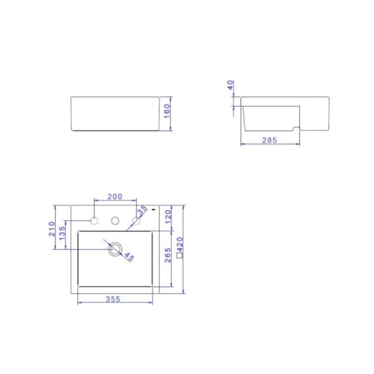 Loes Cuba De Semiencaixe Quadrada Com Mesa Branco Fosco Deca - Imagem principal - 49594445-1a5d-491e-8507-ec31c361bb16
