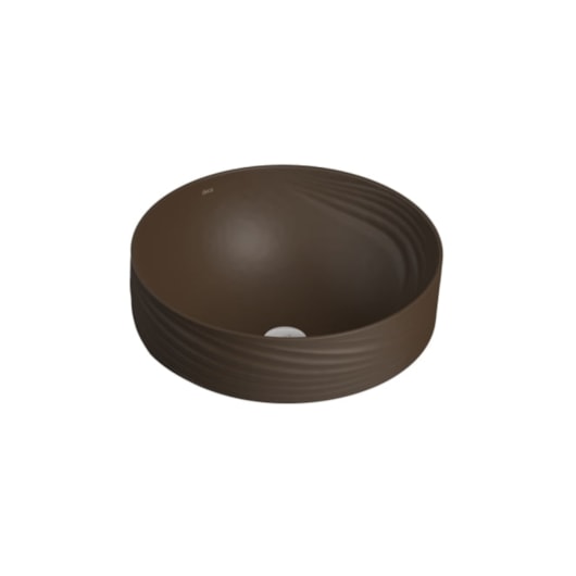 Loes Cuba De Sobrepor Redonda Com Textura Seda Marrom Fosco Deca 40 cm - Imagem principal - a7960b6f-340e-4e86-82e6-aa76e272d01b