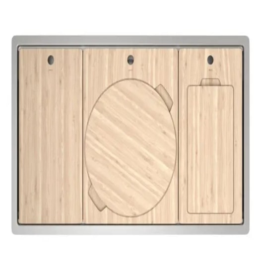 Loes Cuba Retangular Em Inox Para Cozinha Funstation Deca Wish 90X50cm - Imagem principal - 513987f2-2961-400a-bab8-ce8f1c88fb5f